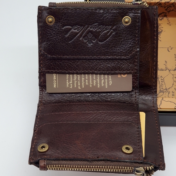 New 3 Piece Patricia Nash Gracchi Satchel Crossbody Erica Wallet & Liscia Mirror - Picture 12 of 14